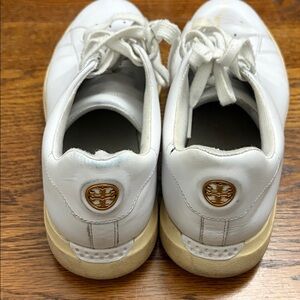 Tory Burch White Sneakers with Cream Accents